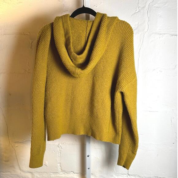 Lucky Brand Mustard Yellow Hooded Sweater, Women’s Size Medium - Picture 2 of 4